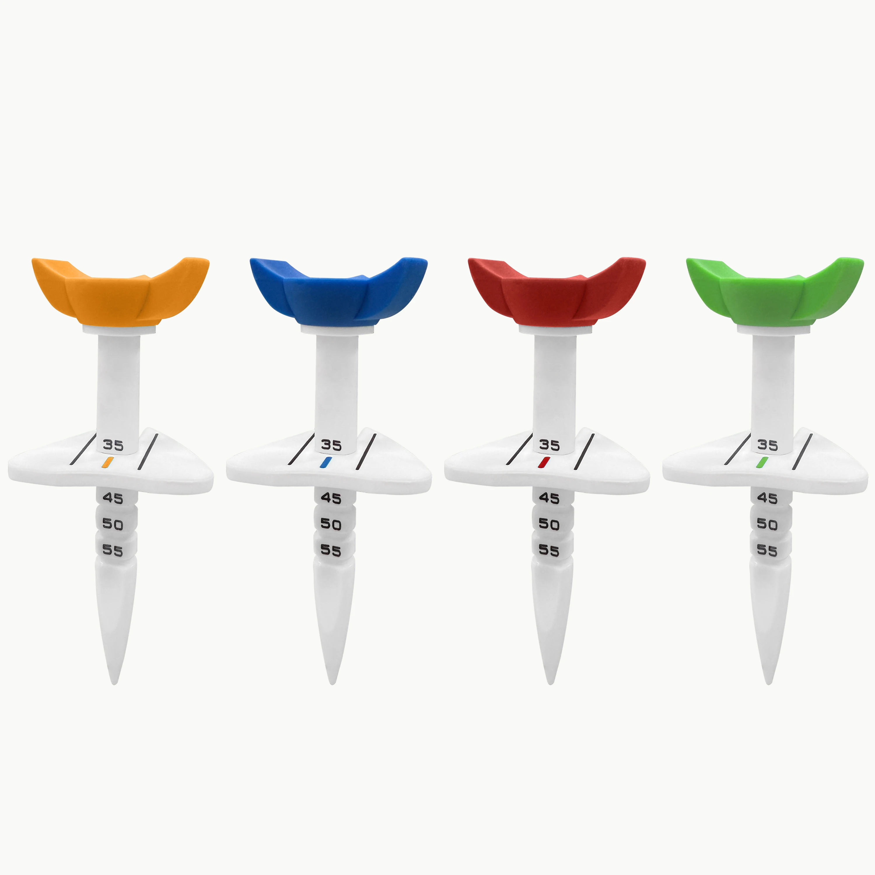 4 Stück Golf-Tees mit großem Kopf, 33–55 mm, höhenverstellbar, Golf-Trainings-Tee, Zubehör für Golfübungen im Freien – Detail 6