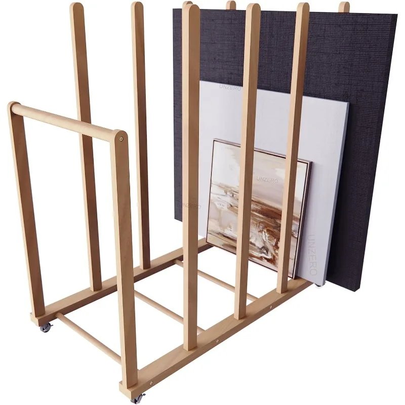 

Art Storage Rack, Canvas Storage, Drying Rack, Canvas Boards Rack Storage with Handle & Caster Wheels for Drawing