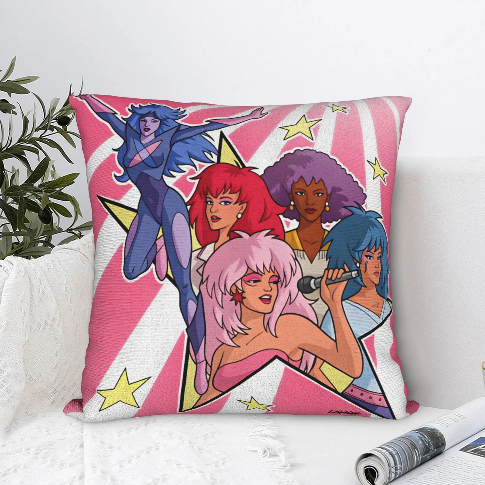 Pillow Case Jem And The Holograms Movie Soft  Pillow Cover For Living Room Bed Chair Funny Pillowcases