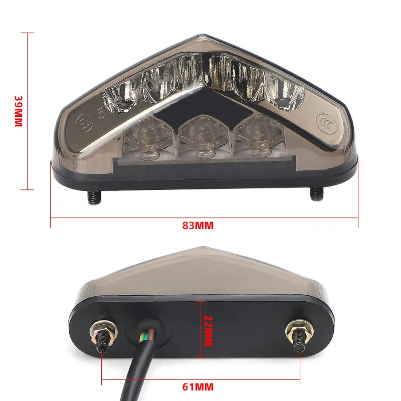 1pc Motorcycle Accessories LED Enduro Fender Lamp Stop Brake Light Rear Tail Light For Dirt Bike - view 3