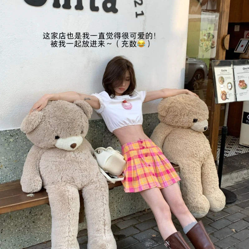 تنورة منقوشة بطيات من American Spice Girl للسيدات لربيع وصيف 2025، تنورة لطيفة