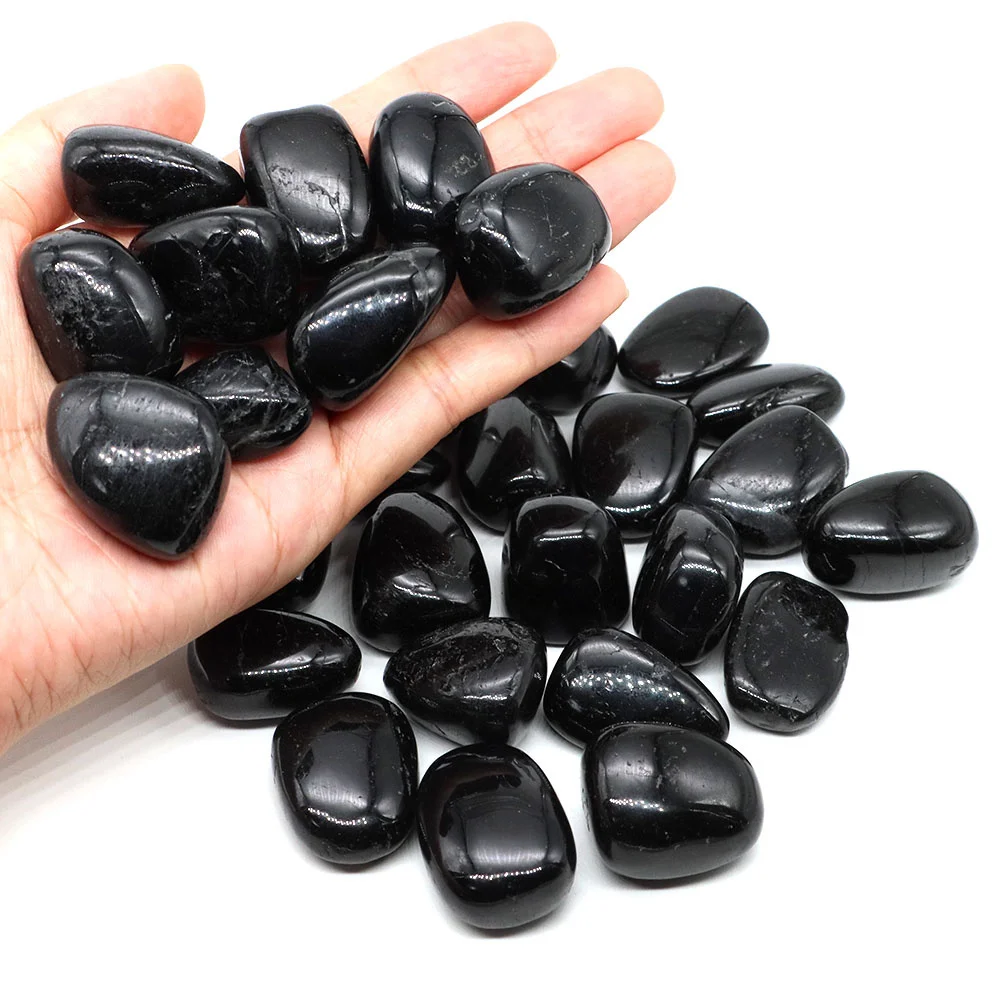 

Natural Black Tourmaline Irregular Tumbled Stone Reiki Healing Crystal Energy Quartz Mineral AquariuSpecimen Home Garden Decor