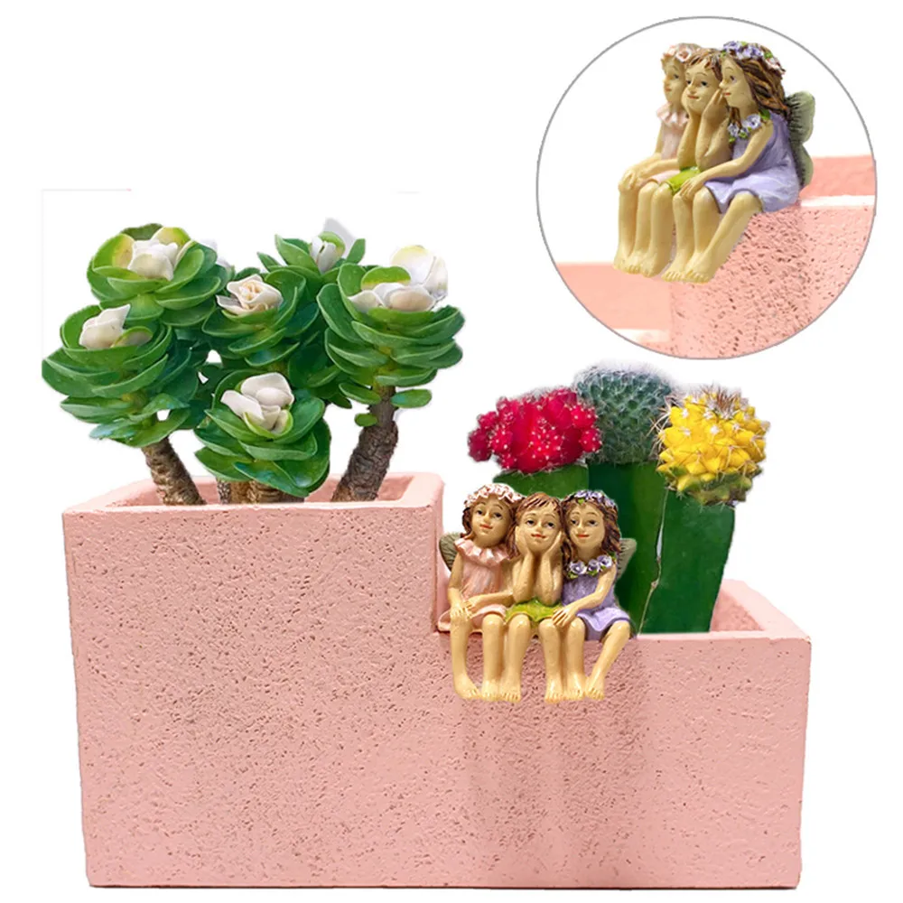 ‌Resin Fairy Girl Planter - Whimsical Garden Decor for Balcony & Patio‌