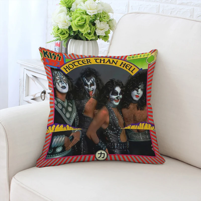 

Cushion Covers for Decorative Cushions KISS Rock & Roll All Nite Party Pillowcase 40x40 Pillow Cases 45x45 Home Decoration Cover