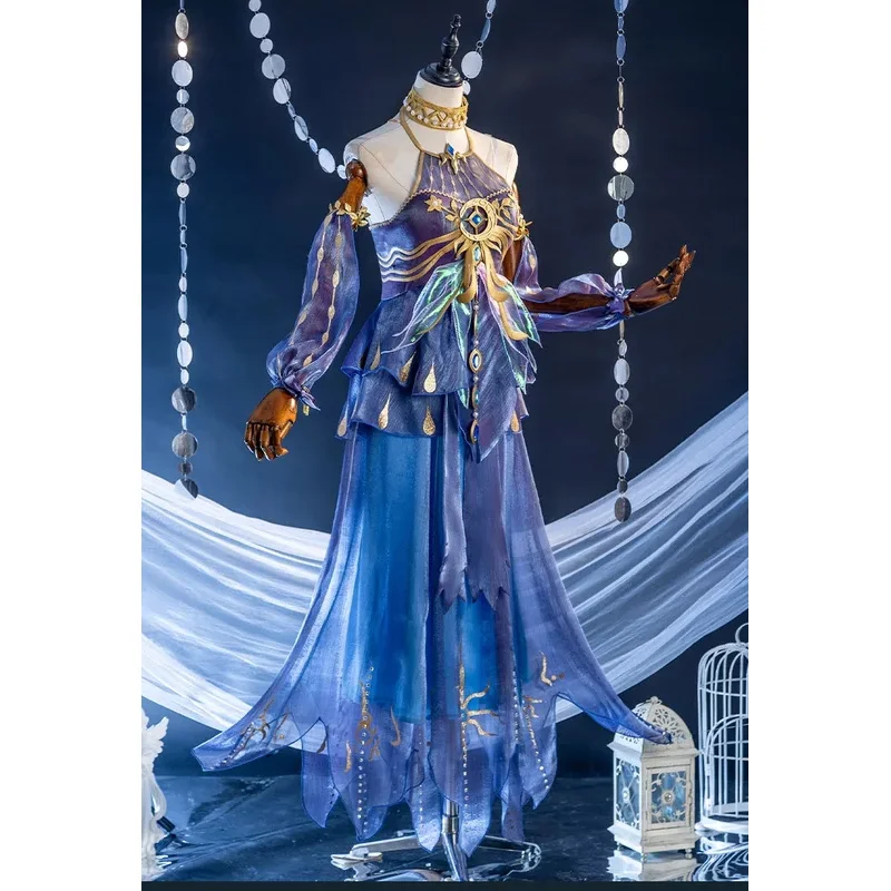 DY20 لعبة الهوية الخامس Naiad تأثيري صياد آلهة يبكي تأثيري حلي نعمة شعر مستعار الزي هالوين كرنفال موحدة كريس