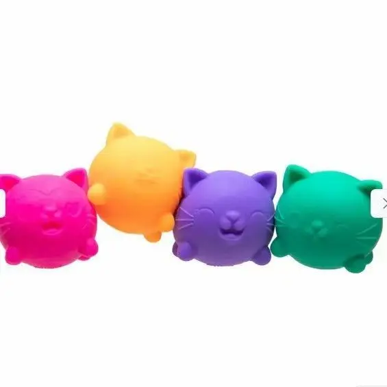 NeeDoh Mini Finger Toy Cute Cat Stress Relief Anxiety Fidget Set Cool Squeeze Ball Novelty Gift for Kids Adult Party Favors