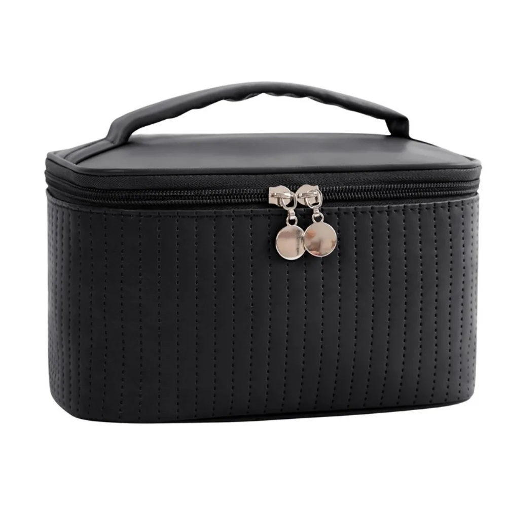 Multipurpose Travel Wash Storage Bag Cute Solid Color Portable Makeup Bag Large Capacity PU Leather Toiletry Organizer Outdoor