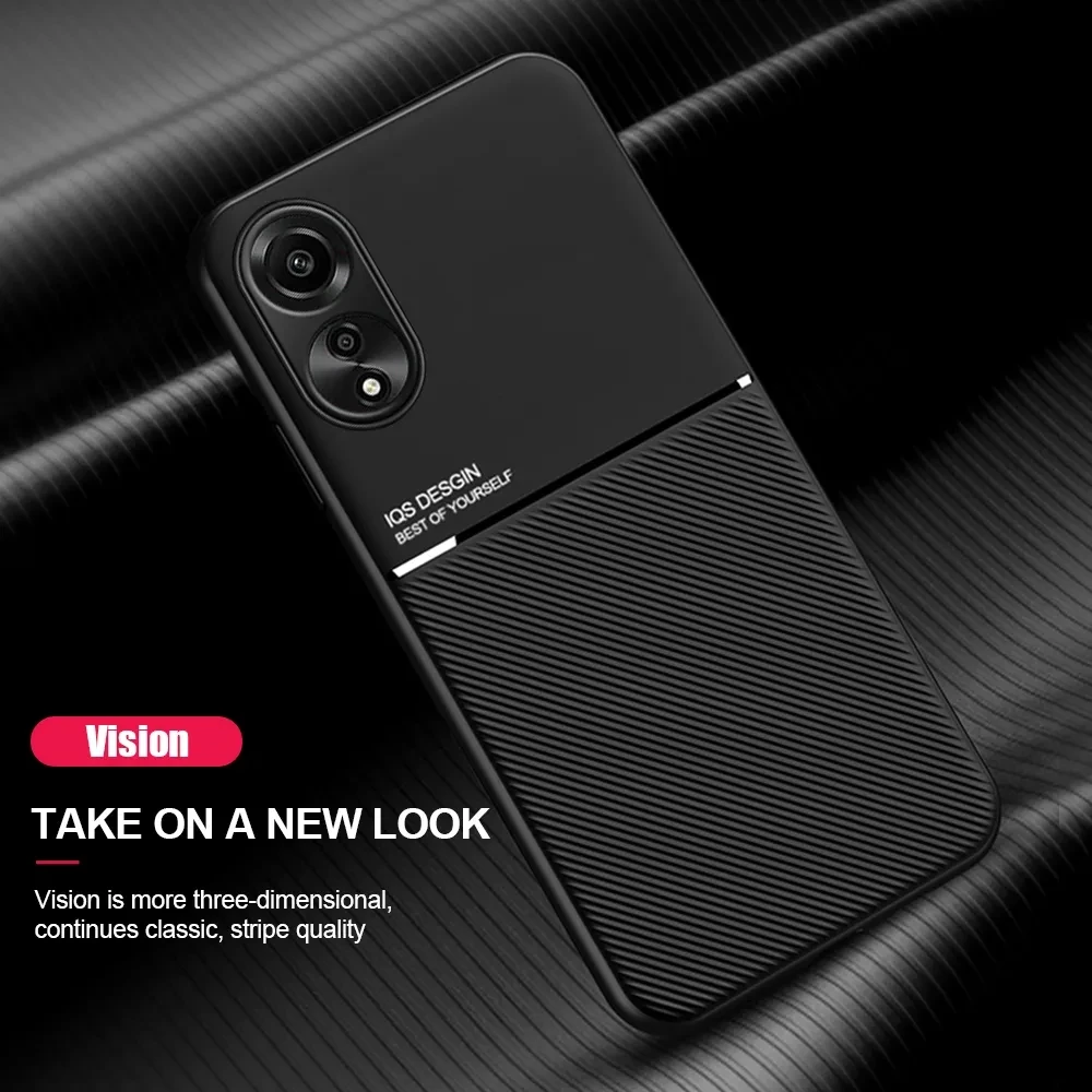 For OPPO A79 A78 A58 Case Protective Cover For OPPO A98 5G A57 A57S A94 A95 Built-in Car Magnetic Holder Phone Coque Fundas