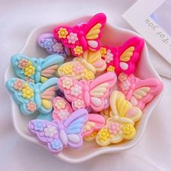 10Pcs New Cute Resin 17*27mm Cartoon Butterfly Series Flat Back Manicure Parts abbellimenti per accessori per fiocchi per capelli