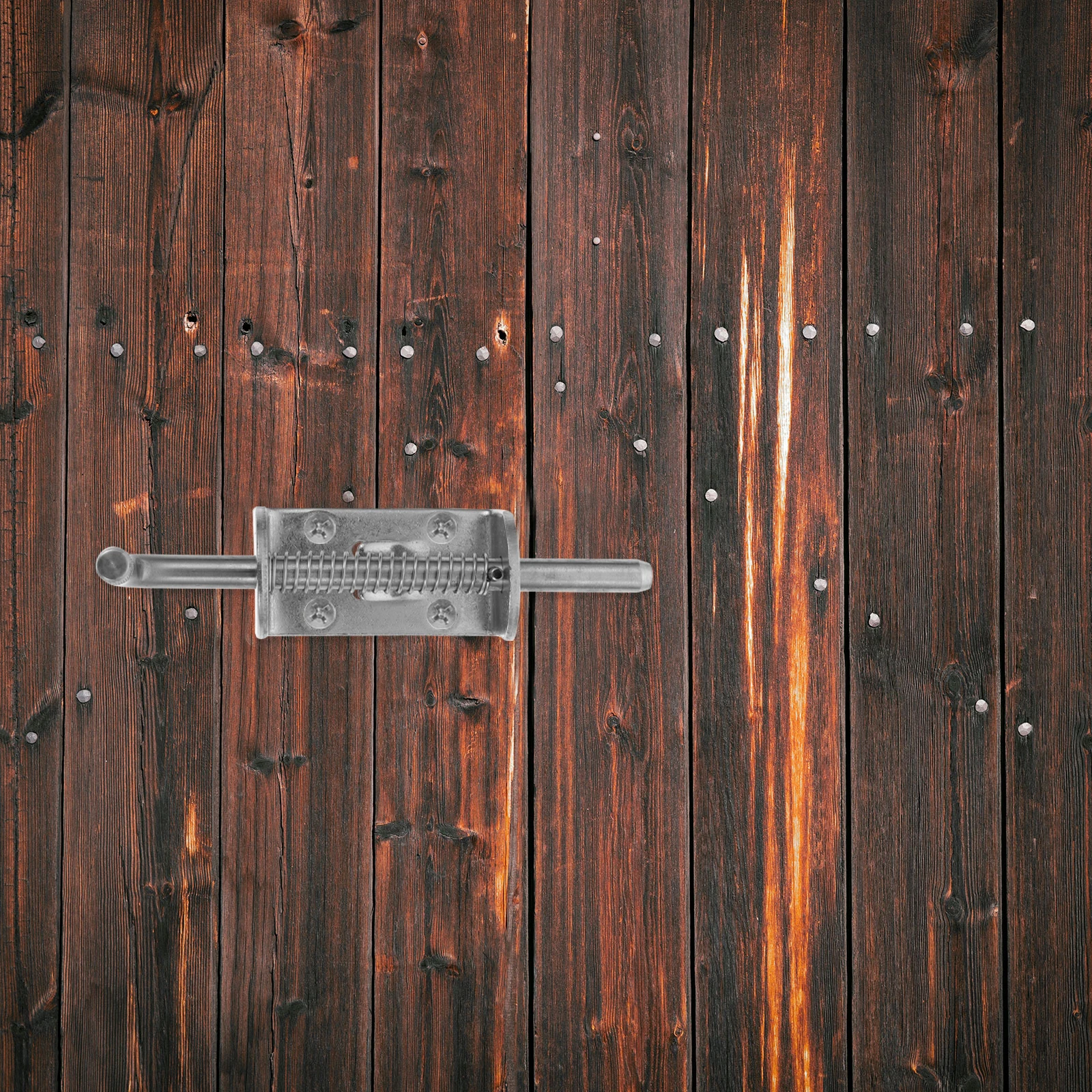 

1pc Heavy Duty Stainless Steel Door Latch Spring Lock Bolt Outdoor Durable Rustproof Lock Courtyard Fence Safety