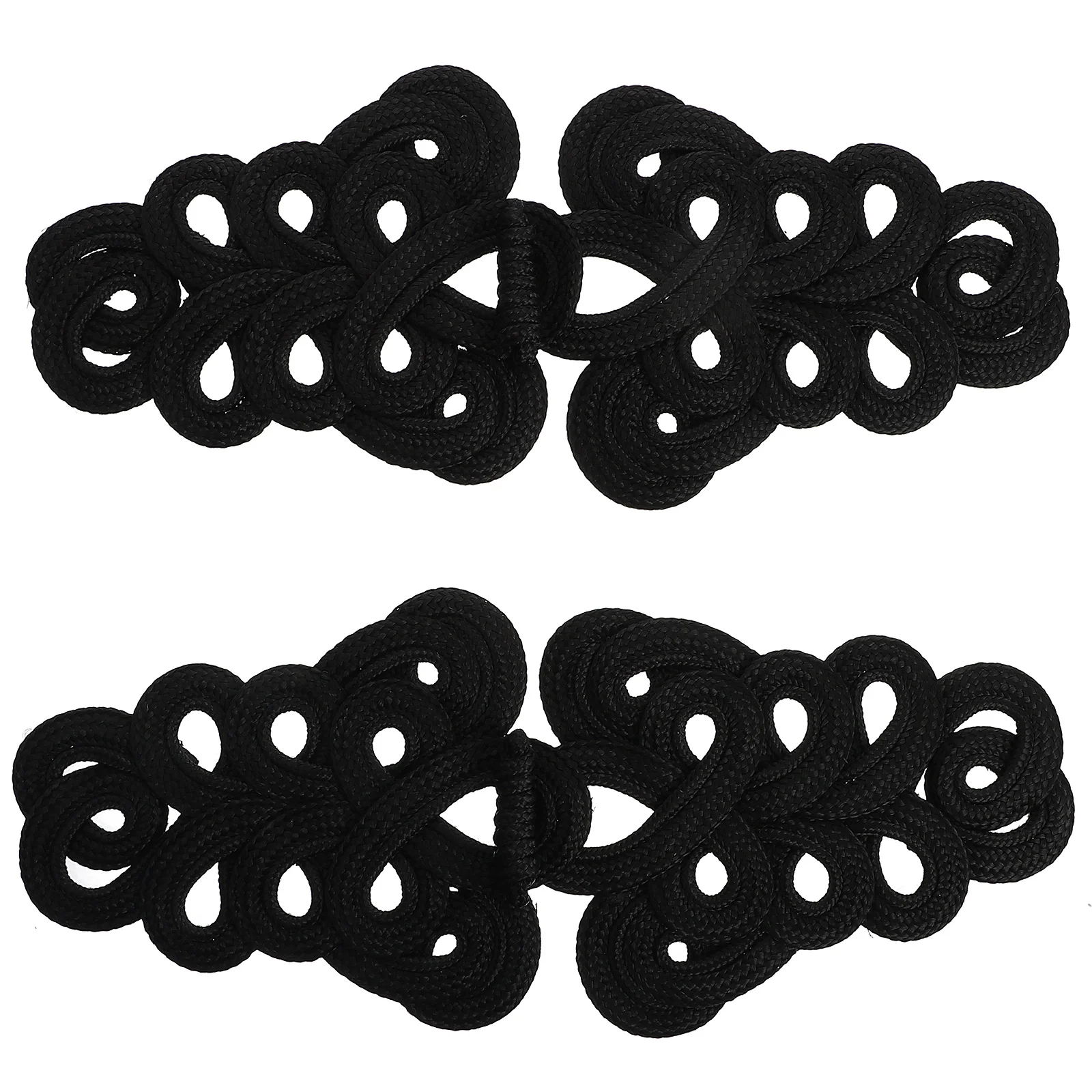 

2Pairs Performance Costume Waistband Accessories Ancient Costume Buttons Durable Han Suit Buckles Elegant Clothing Fasteners