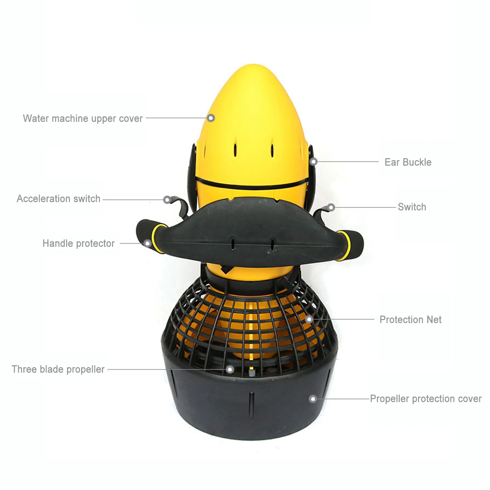 Imagem -03 - Scooter Elétrico Subaquático Hélice de Água de Velocidade Dupla Propulsor para Equipamento Marinho Piscina Mergulho Esportes ao ar Livre 300w