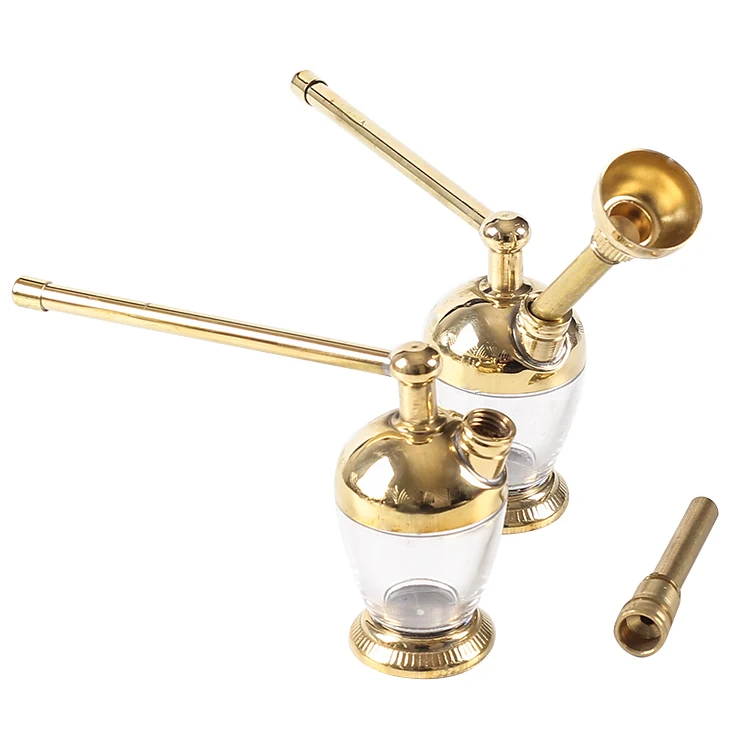 Hand Hookah Mini Hookah Water Pipe Portable Mini Brass Vintage Removable Smoking Pipes Tobacco Pipe Tool ST118