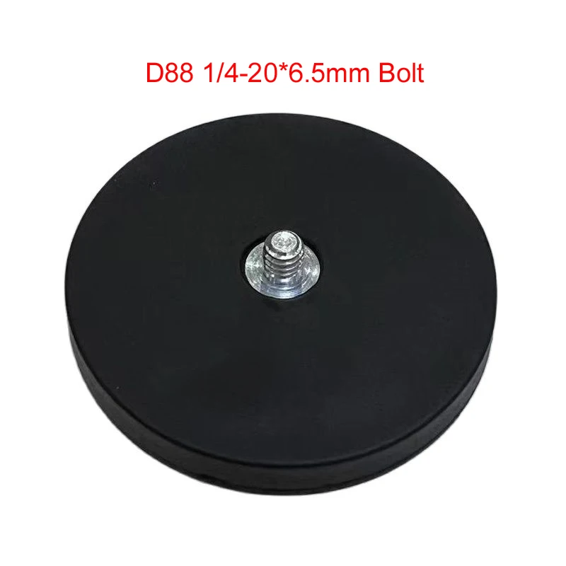 

D88, 1/4 Flat and 1/4-20x6.5mm Rubber Coated Neodymium Pot Magnets, Mounting Bracket, Bolt Camera Magnetic Base, Suction Cup