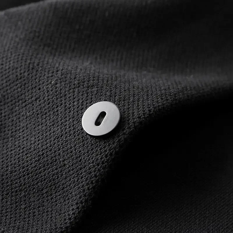 Man Clothes Solid Color Business Black Knitted Sweaters for Men Cardigan Plain Over Fit Knit Long Sleeve 100% Knitwears Mode Old
