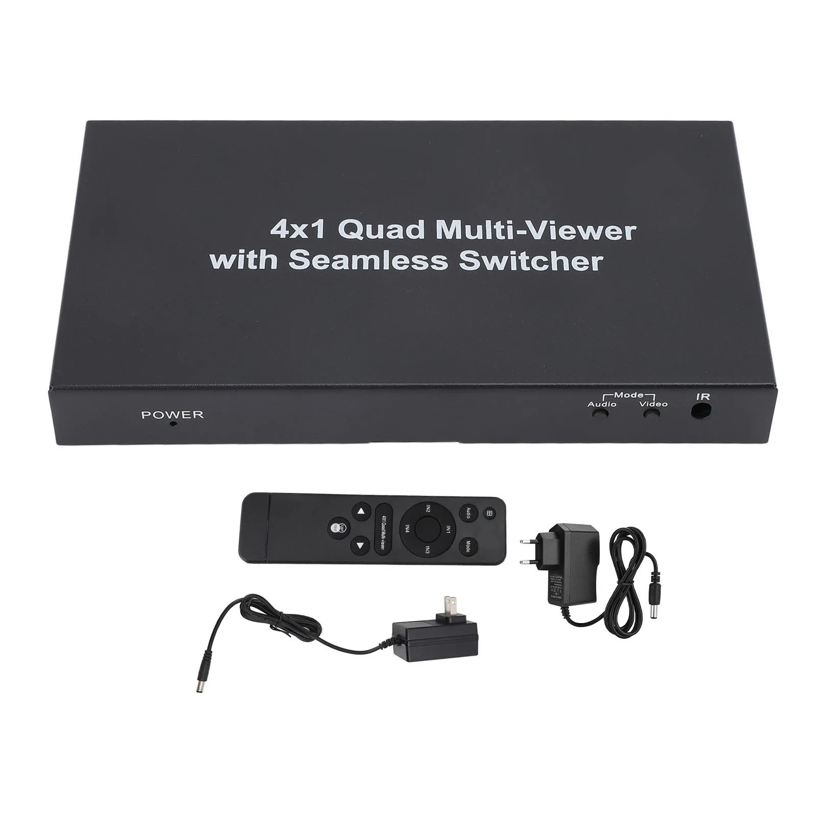 Multiviewer Switch 4x1 HD Multimedia Interface 1080P 60Hz Wide Compatibility Quad Seamless Switcher Sturdy for Security Camera