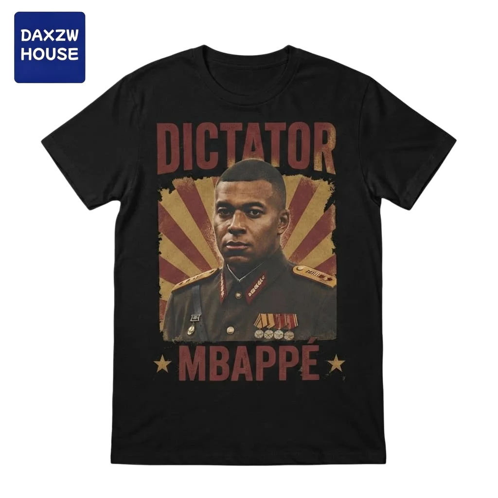 Dictator Mbappe Meme Graphic 2026 Football Fan T-Shirt Cotton Men's Women's Y2k Oversized Funny Streetwear Tshirt Casual Tee Top