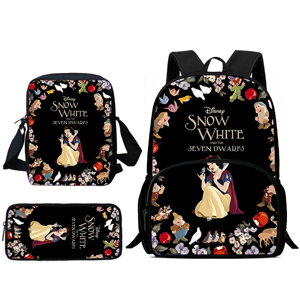 Child Cute cartoon Snow White Backpacks Shoulder Bag Pencil Case Pupil Large Capacity School Bags for Boys Girls Best Gift