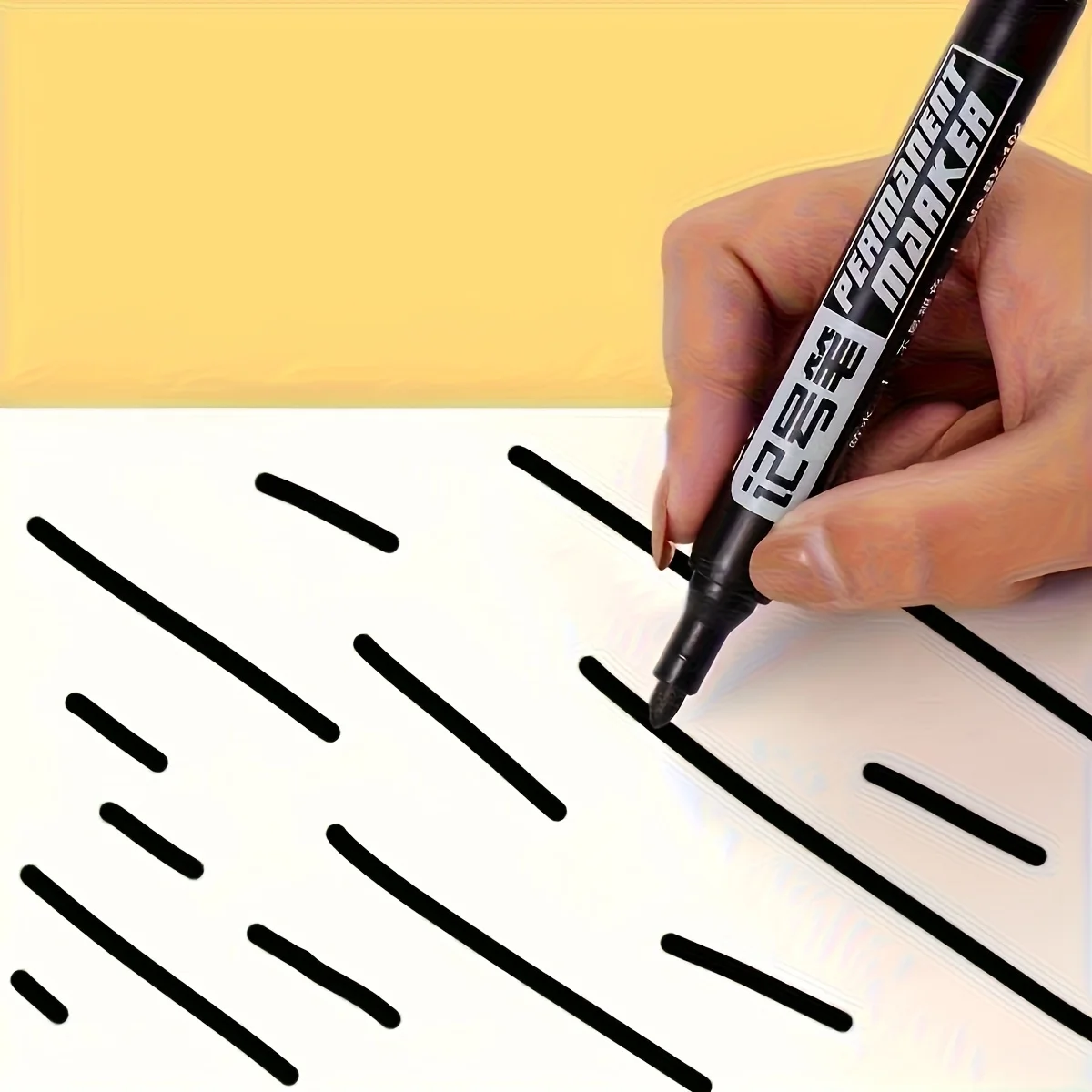 10/20-teiliges Permanentmarker-Set, wasserfeste, ölbasierte Stifte mit schwarzer Tinte und hoher Kapazität, Bürobedarf für mehrere Oberflächen, Graffiti – Detail 6