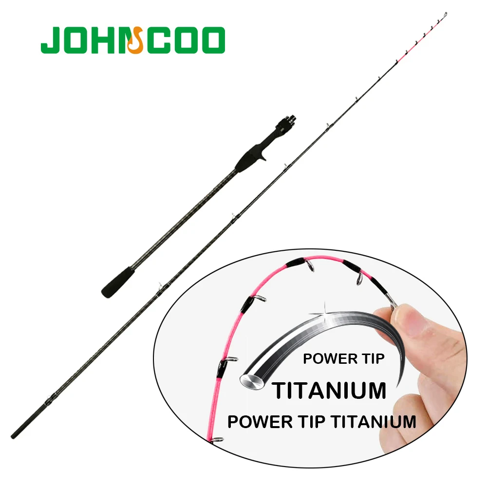 JOHNCOO 1.7m M ML Octopus Fishing Rod with Sensitive Tip Boat Fishing Rod for Jigging Rod Powerful Titanium Tip for Big Fish