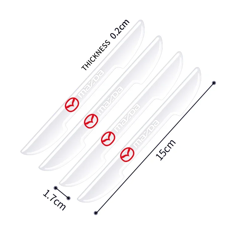 4pcs Car Invisible Protective Strips For Mazda 2 3 4 5 6 7 8 323 626 CX5 CX7 CX9 RX8 MX3 MX5 Atenza Car Interior Accessories view 4