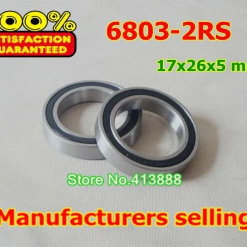 

NBZH bearing(1pcs) The Rubber Sealing Cover Thin Wall Deep Groove Ball Bearings 6803-2RS 17*26*5 Mm