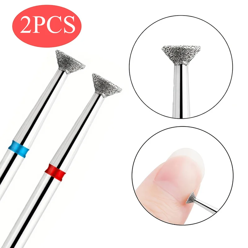 2 Stück Fly Saucer Diamant-Nagelbohrer zum Entfernen von Kleber, Kantenbearbeitung, Nagelhaut-Vorbehandlung, Salon, DIY – Detail 1