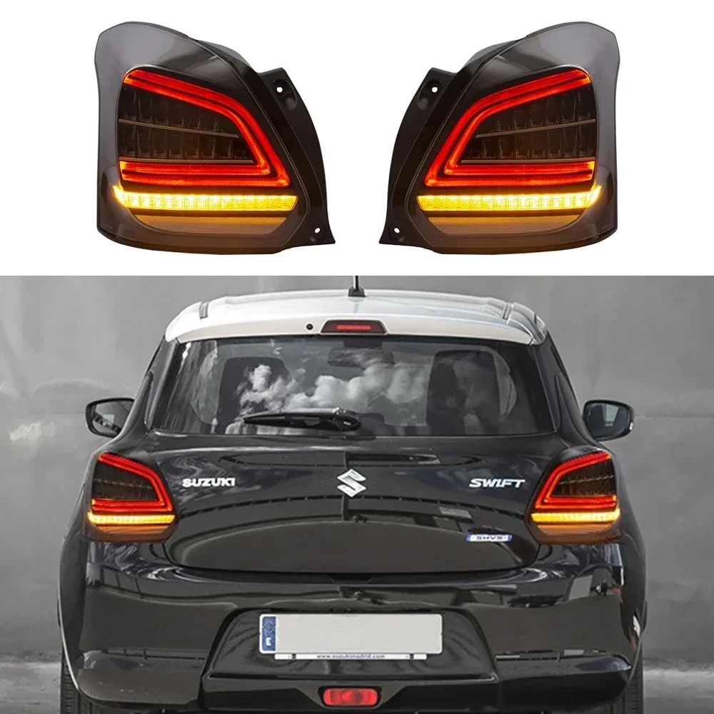 سيارة مصباح ليد خلفي تعديل مجموعة مصابيح خلفية لسوزوكي سويفت 2023 DRL الفرامل إشارة عكس الضوء المبيعات الساخنة قسط دائم