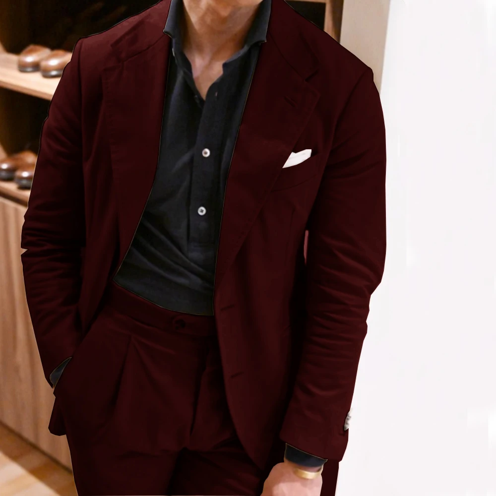 Blazer de lujo de un solo pecho para hombre, traje informal completo con solapa, Blazer personalizable, Elegante, moderno, Social