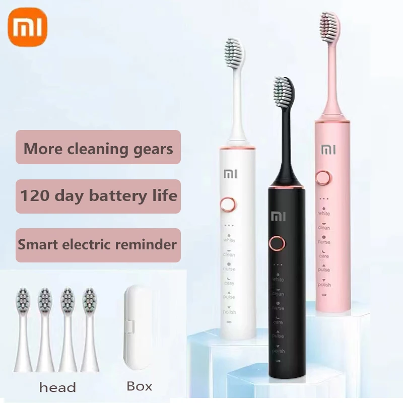 

Xiaomi Electric Toothbrush Smart Timing Tooth Brush USB Rechargeable Teeth Clean Whitening Toothbrush With Replacement Head