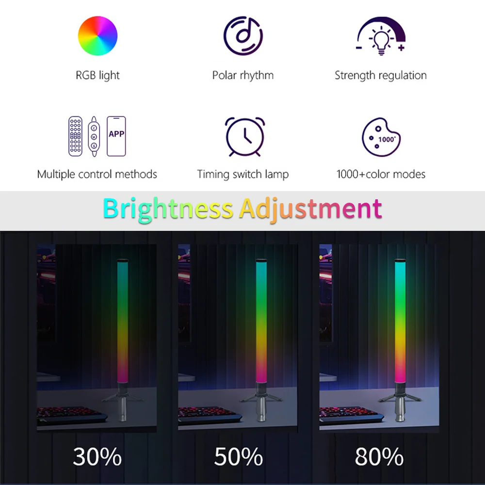 Eck-USB RGB 360 ° Ambient Rhythm Light, dimmbar, farbwechselnd, Bluetooth-App-Steuerung, Fernbedienung für Wohnzimmer und Schlafzimmer
