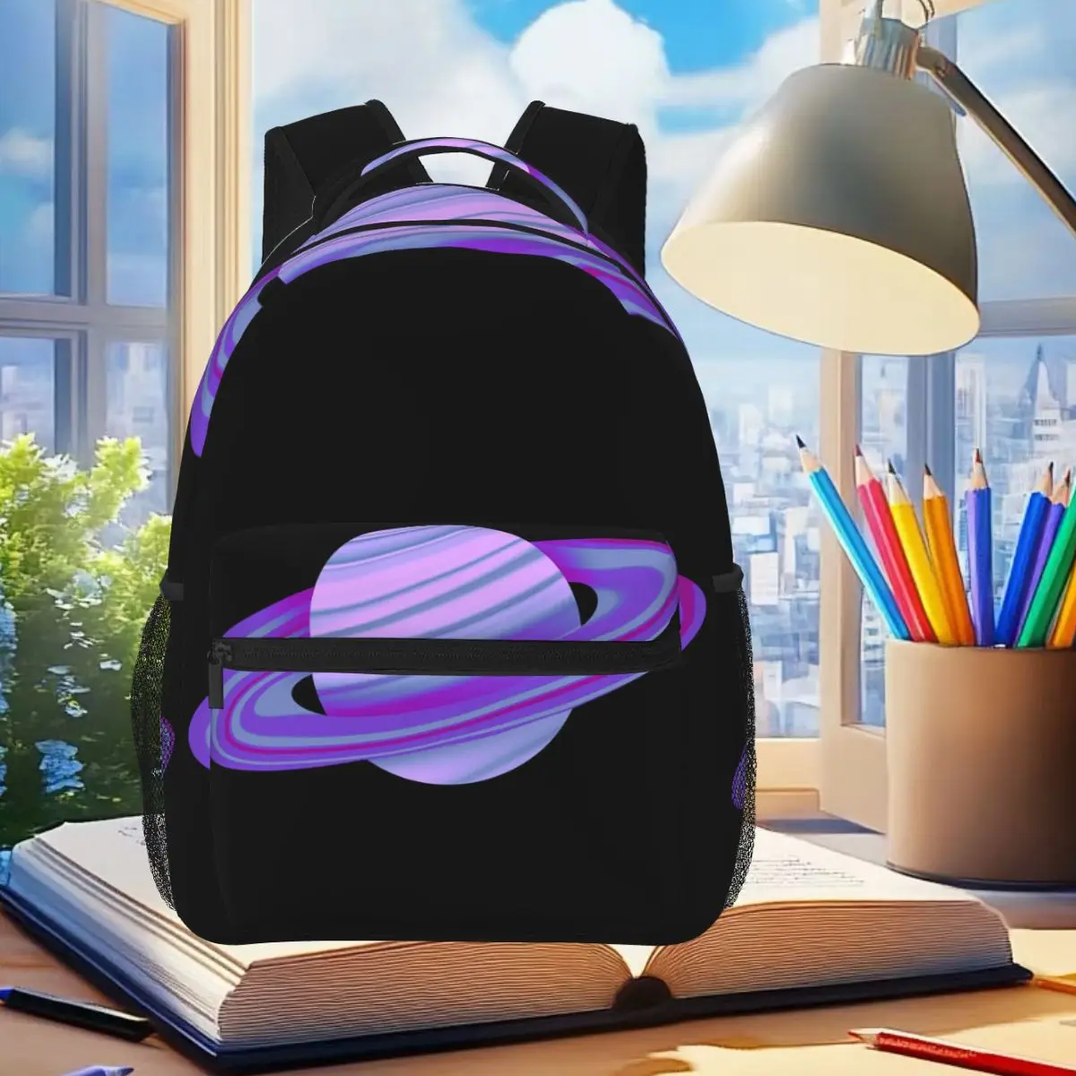 

Saturn Student Backpack School Bag Hiking Travel Daypack for Men Women Fashion Bookbag Shoulder Bags
