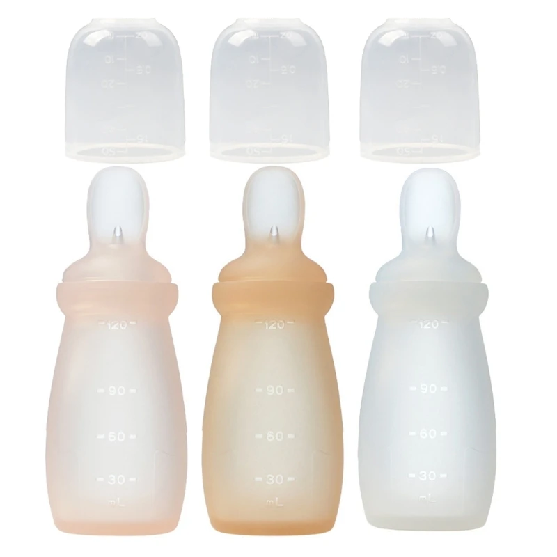 Safe Useful Silicone Baby Bottle With Spoon Food Supplement Rice Cereal Bottles Squeeze Spoon Milk Feeding Bottle Cup