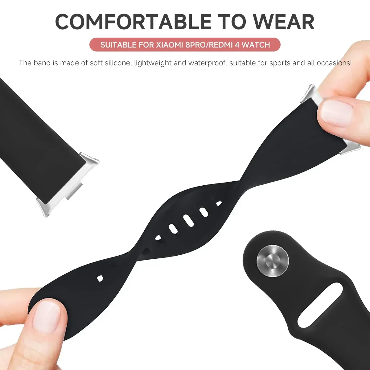 حزام من السيليكون لساعة Xiaomi Redmi Watch 4 ملحقات حزام رياضية بديلة سوار كوريا redmi watch 5 Xiaomi Band 8 pro bands