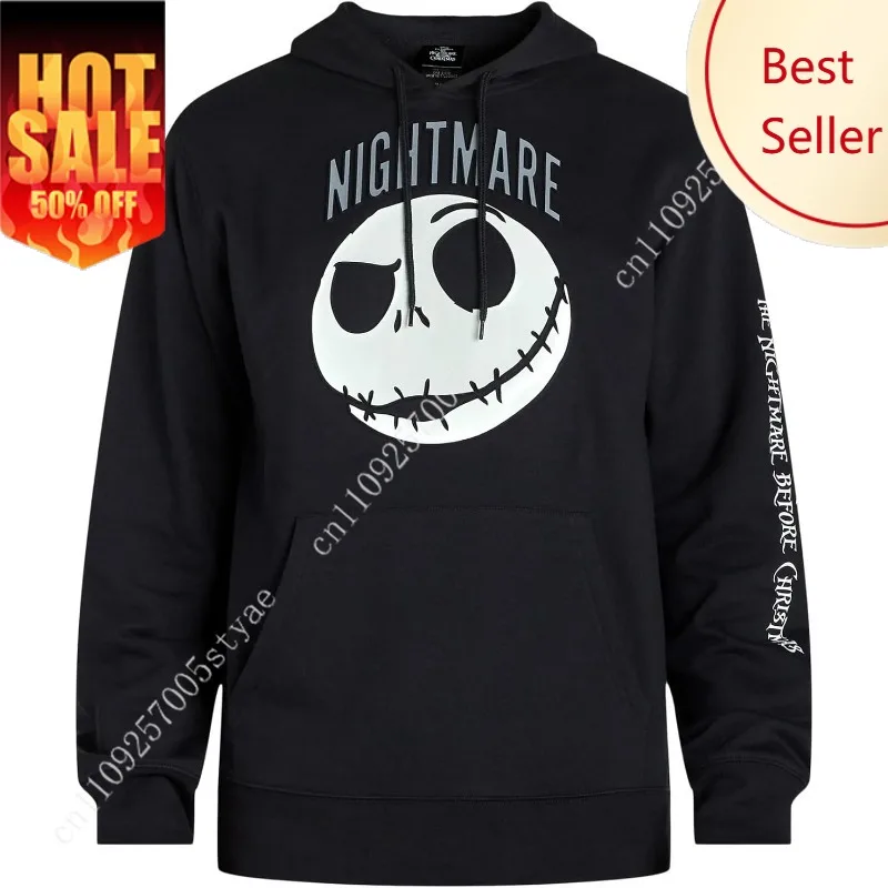 

Disney The Nightmare Before Christmas NBC Hoodie Men's Jack Sweatshirt (Medium)