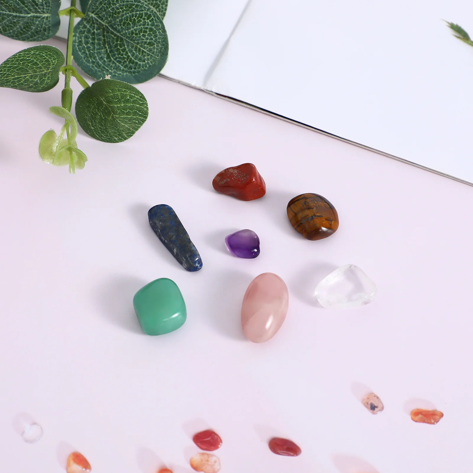 

Assorted Palm Stones Crystal Set Aventurine Rose Quartz Amethyst Jasper Sodalite Chakra Healing Meditation