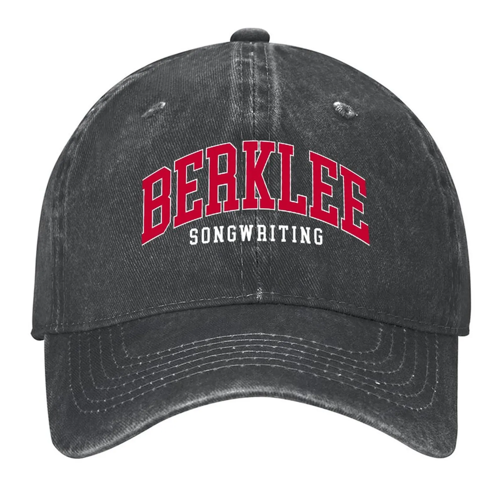 

berklee songwriting - college font curved Baseball Cap Luxury Brand Big Size Hat Luxury Cap Christmas Hat Woman Hats Men's