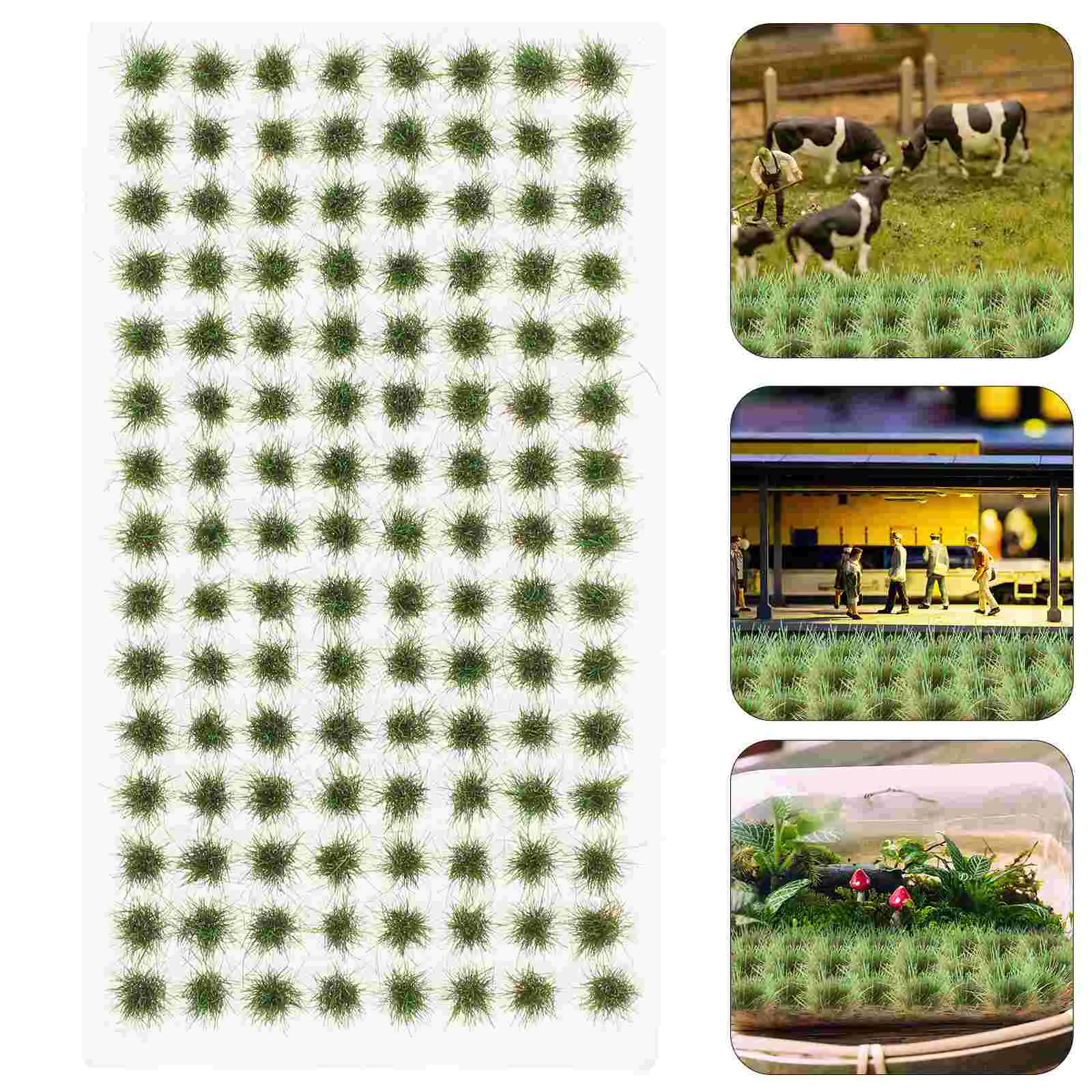 

Simulated Grass Model Railroad Scenery Miniature Bases Carpet Diorama Supplies Resin Fake Dirt Train Railway