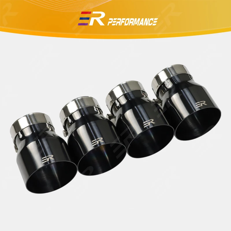

4 Pieces ER Performance Black Exhaust For BMW F87 M2 F80 M3 F82 F83 M4 Stainless Steel Tips Tail End Pipe Universal Car Nozzle