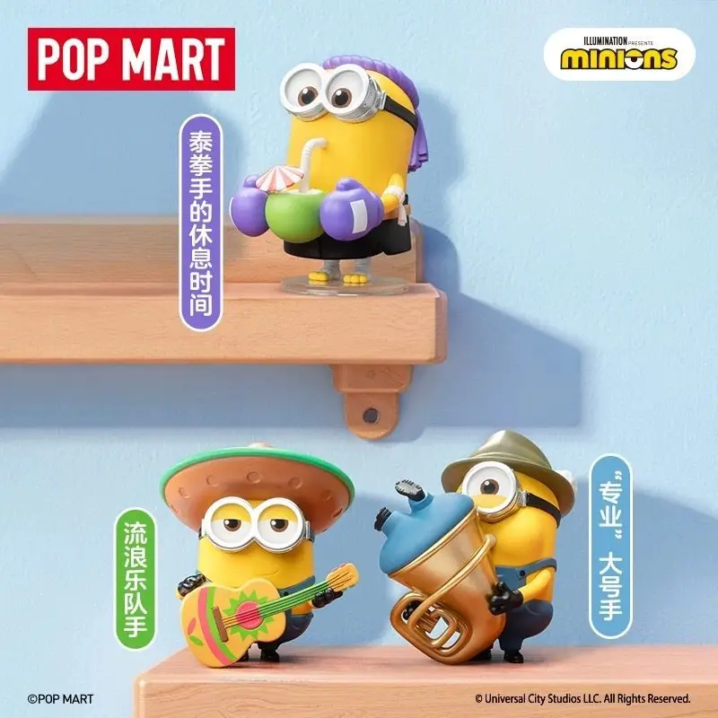 Tcv Popmart Minions Bello World Series Figuren Blind Box Ornament Spielzeug Peripherie Mysteriöse Box Überraschung Geburtstag Begleiter Geschenk