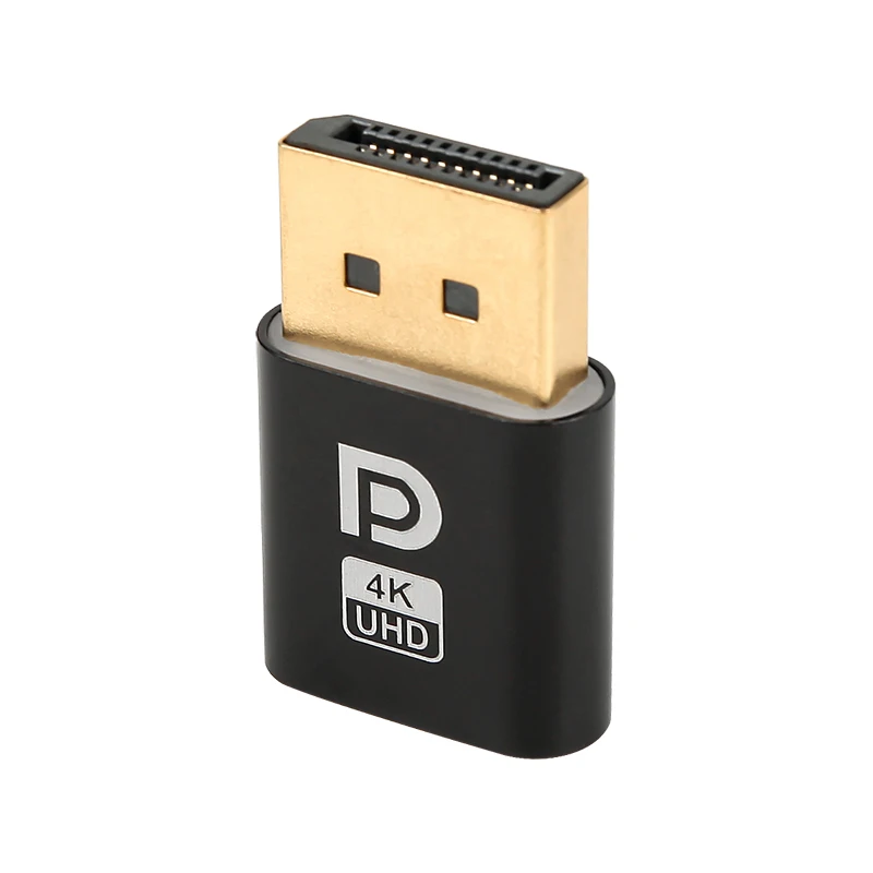 DUNIPlug-ÉLiban ateur fantôme sans sauna EDID, Displayport 4K, accessoires de bureau pour PC, carte vidéo de plongée, adaptateur d'affichage virtuel DP