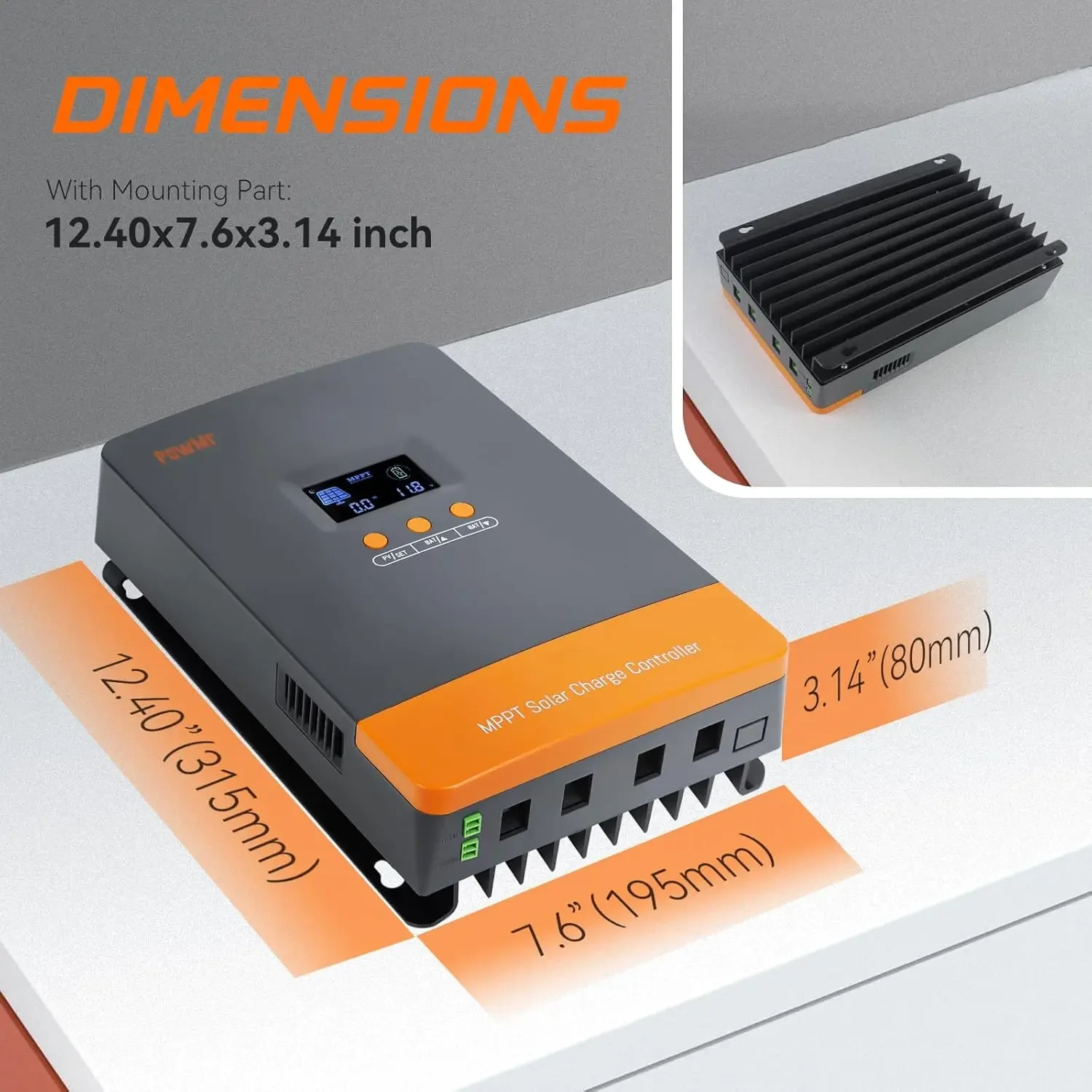 

Контроллер заряда солнечных батарей PowMr Hot Sale 12В 24В 48В MPPT, ток зарядки до 100А