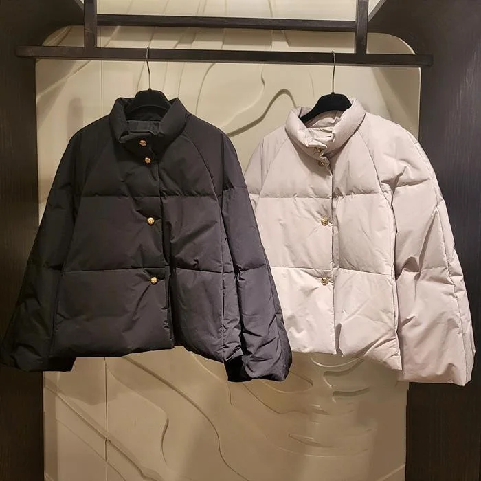 

Женское пальто-пуховик Jaet Bread, свободное пальто с воротником-стойкой, зимнее новое поступление, цветное пальто для поездок на работу, S...