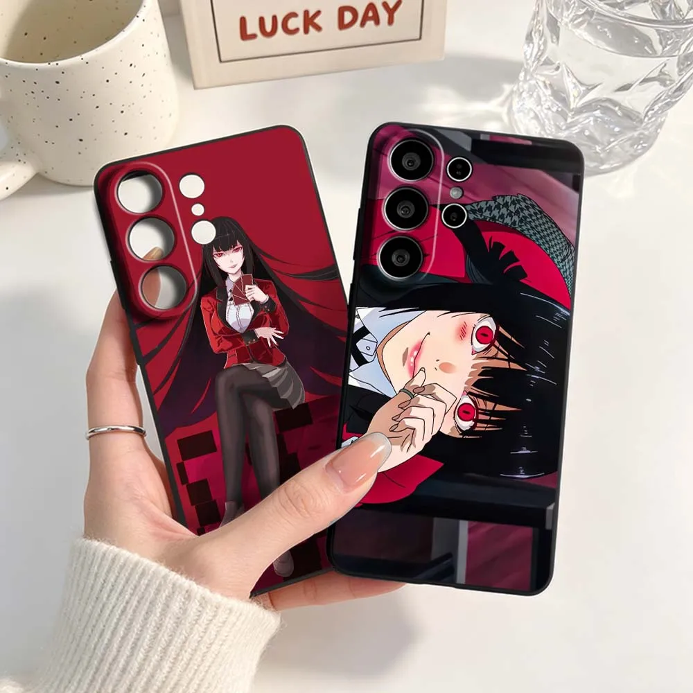 Anime Kakegurui Girl Comics Phone Case For Samsung Galaxy S26 S25 S24 S23 S22 S21 S20 Pro Edge Ultra Plus FE 5G Black Cover