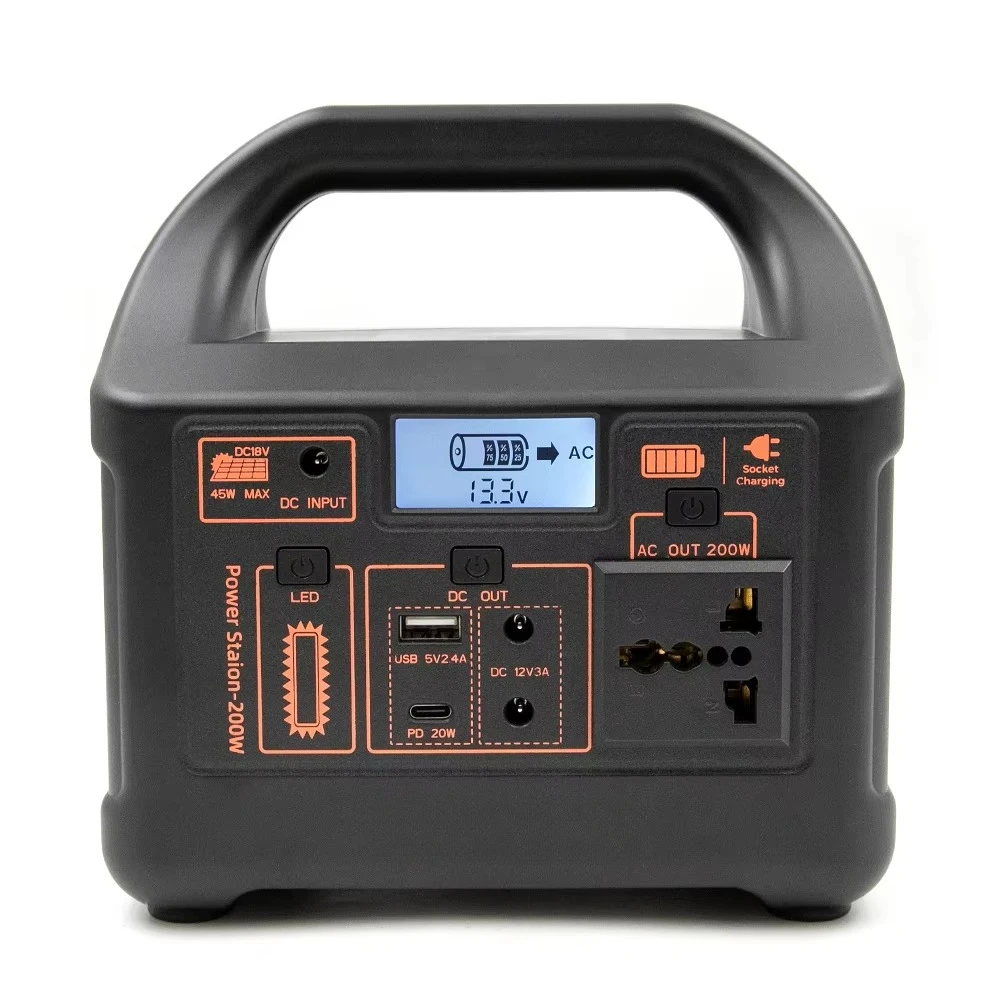 

Wholesale 200W Small Silent Outdoor Portable Energy Backup Power Supply Solar Generator Electric Power Station for Camping