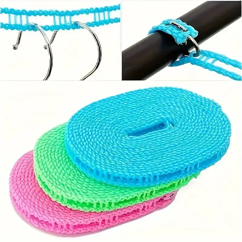 1PC Portable Upgraded Thickened Anti-slip Windproof Drying Rope Drying Clothes Hanging Rope Outdoor Camping Accessories