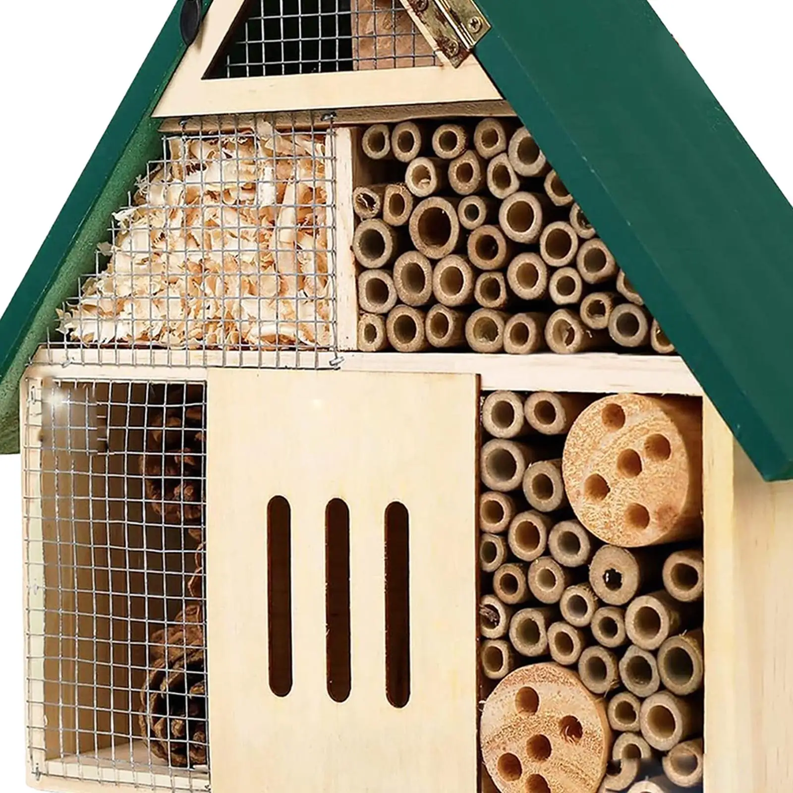 Bee Hotel Beneficial Bee Wooden Butterfly Hotel for Fence Outdoor Garden