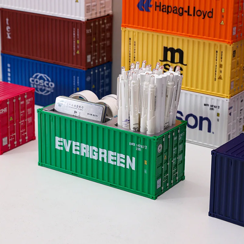 1:30 Multifunctional Shipping Container Tissue Cover Holder Storage Box And Pen Holder Rectangular Abs Paper Dispenser Gift