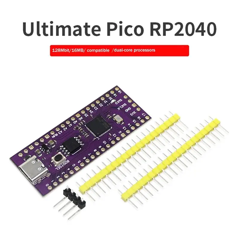 

(ABGQ) Плата для разработки Raspberry Pi Ultimate RP2040, совместимая с материнской платой Raspberry Pi Pico Python A