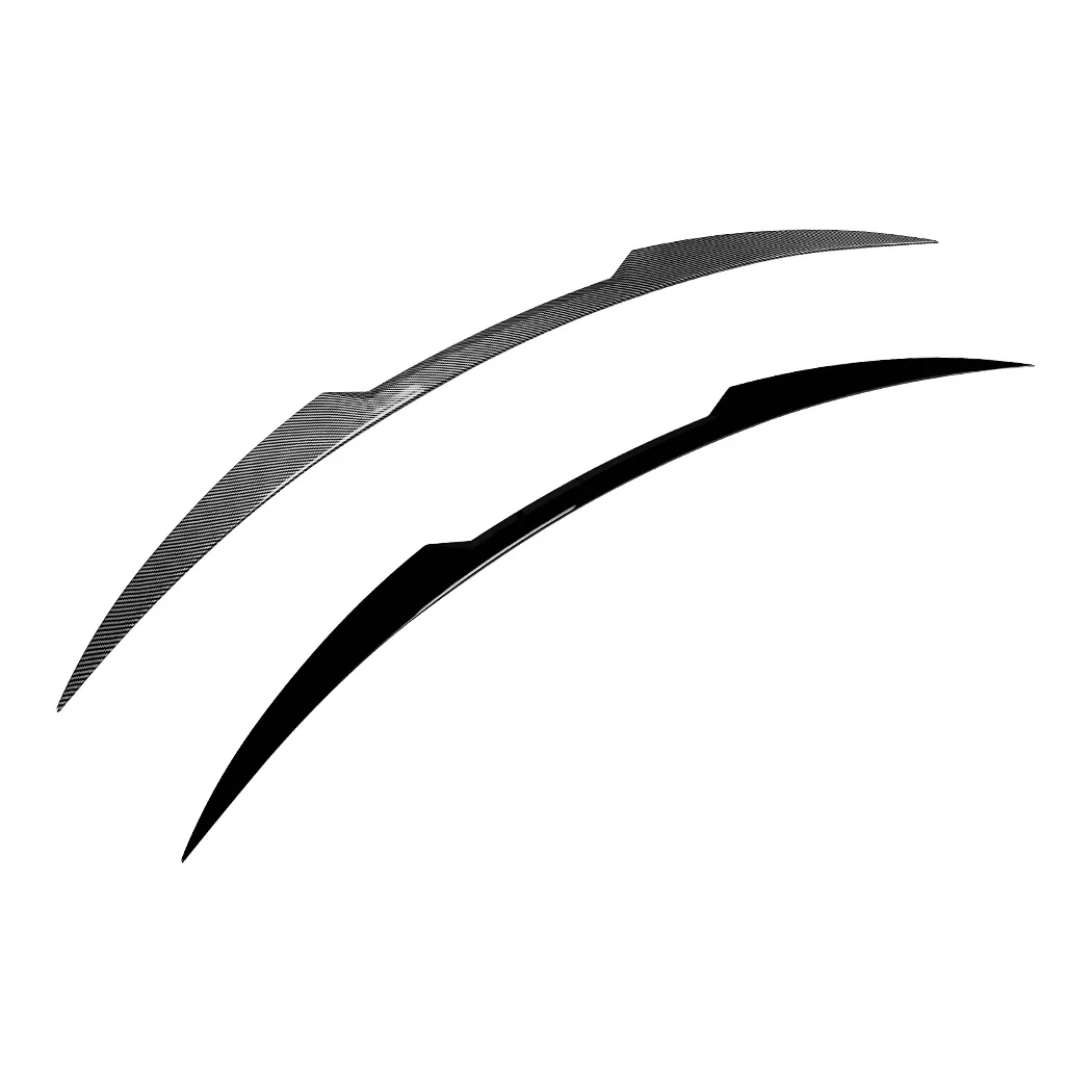 For Alfa Romeo Stelvio 2018-2024 Black / Carbon Look Rear Spoiler Wing Lip Extension Rear Trunk Spoiler Lip Boot Wing Lip